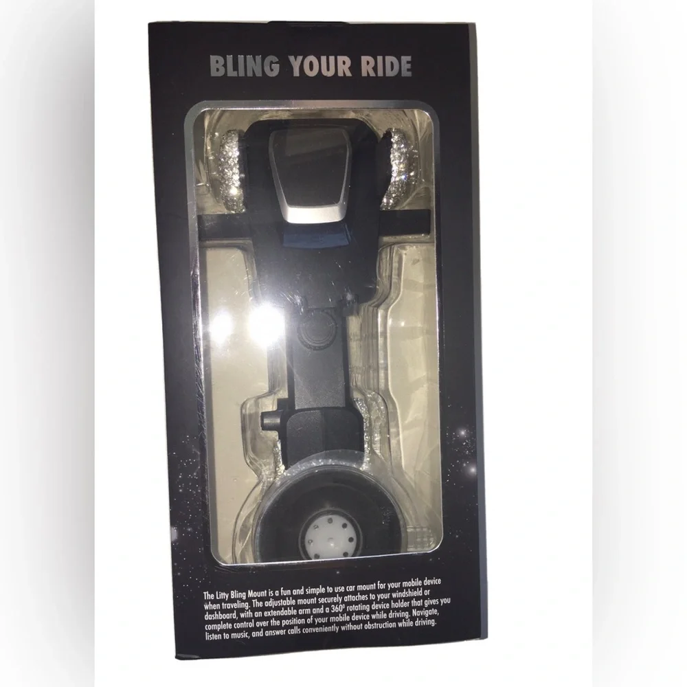 Litty Auto Bling Mount Extendable Up To 6.5 Suction Car Mount Dash Or Windshield